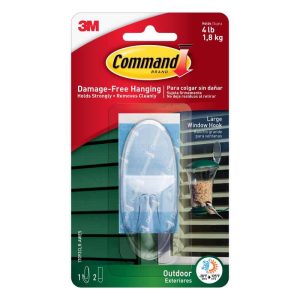 Command Large Window Hook 3.375 in. L 1 pk