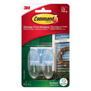 Command Medium Window Hook 1.625 in. L 2 pk