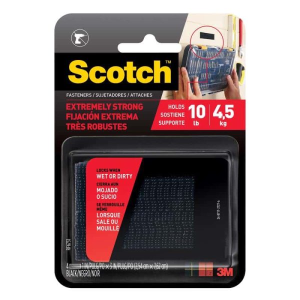 Scotch Medium Hook and Loop Fastener 3 in. L 2 pk