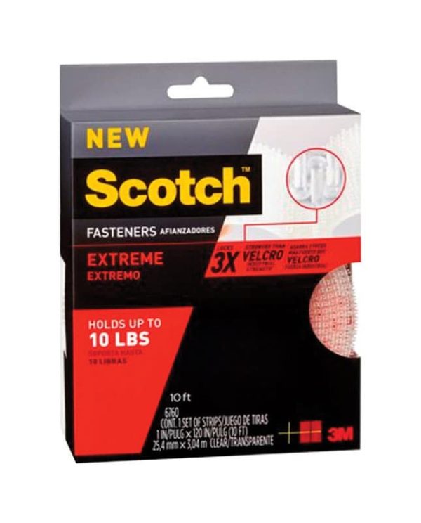 Scotch Extreme Medium Hook and Loop Fastener 120 in. L 2 pk