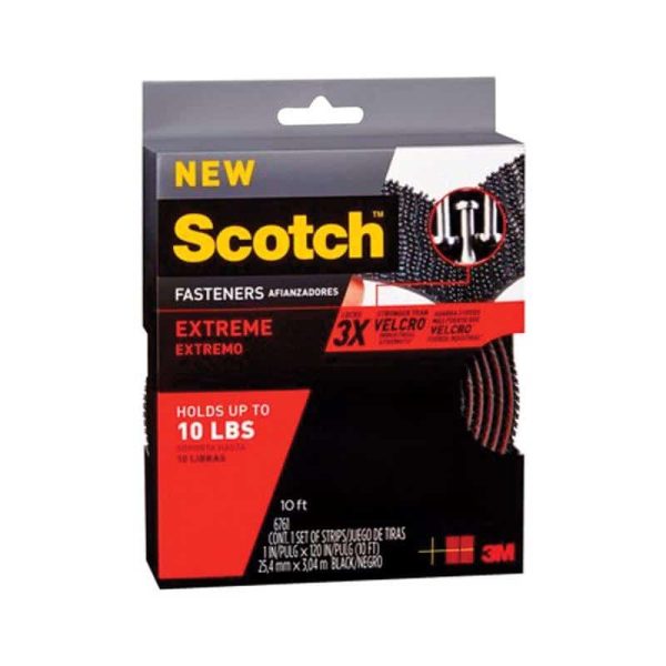 Scotch Medium Hook and Loop Fastener 120 in. L 1 pk