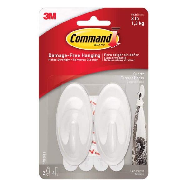 Command Medium Hook 3.25 in. L 2 pk