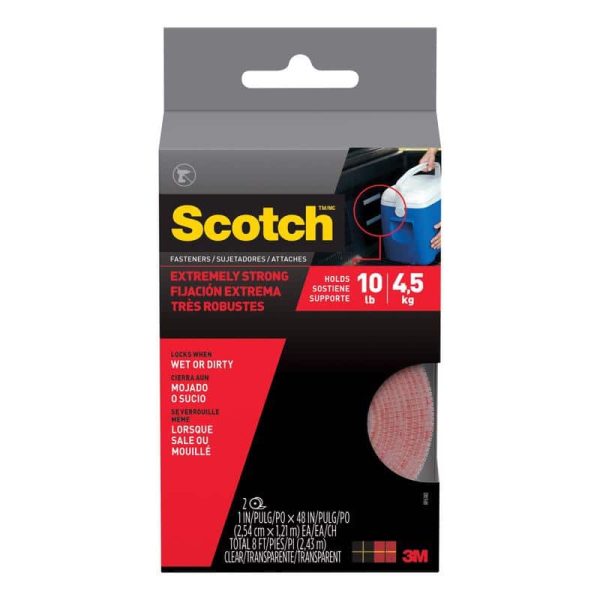 Scotch Medium Hook and Loop Fastener 48 in. L 1 pk