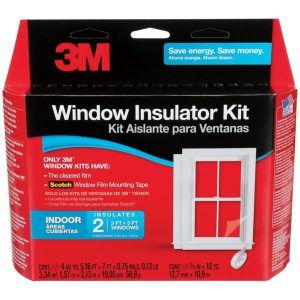 3M Clear Indoor Window Film Insulator Kit 62 in. W X 84 in. L