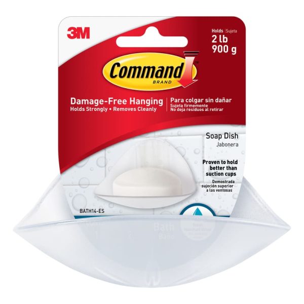 Command Frost White Plastic Soap Dish