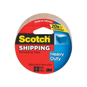 Scotch 1.88 in. W X 54.6 yd L Heavy Duty Packaging Tape Tan