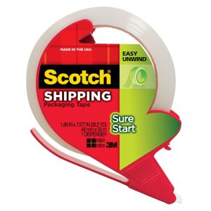 3M Scotch 1.88 in. W X 38.2  L Heavy Duty Packaging Tape Clear