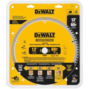 DeWalt 12 in. D X 1 in. S Carbide Circular Saw Blade 80 teeth 1 pk