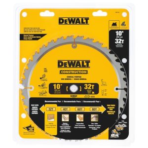 DeWalt 10 in. D X 5/8 in. Carbide Circular Saw Blade 32 teeth 1 pk