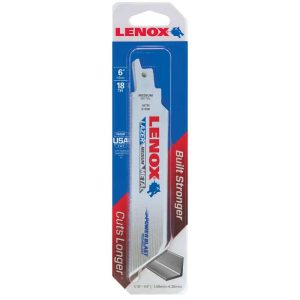 Lenox Lazer 6 in. Bi-Metal Reciprocating Saw Blade 18 TPI 2 pk