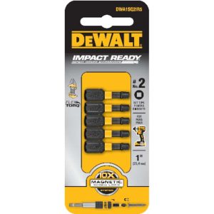 DeWalt Impact Ready Square #2 in. S X 1 in. L Screwdriver Bit Black Oxide 5 pc