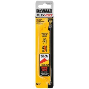 DeWalt FlexVolt 6 in. Bi-Metal Reciprocating Saw Blade 14/18 TPI 5 pk