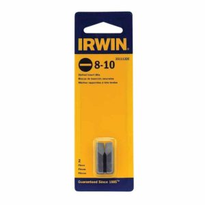 Irwin Slotted #8-10  S X 1 in. L Insert Bit Steel 2 pc