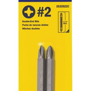 Irwin Phillips #2  S X 2-3/8 in. L Double-Ended Screwdriver Bit S2 Tool Steel 2 pc