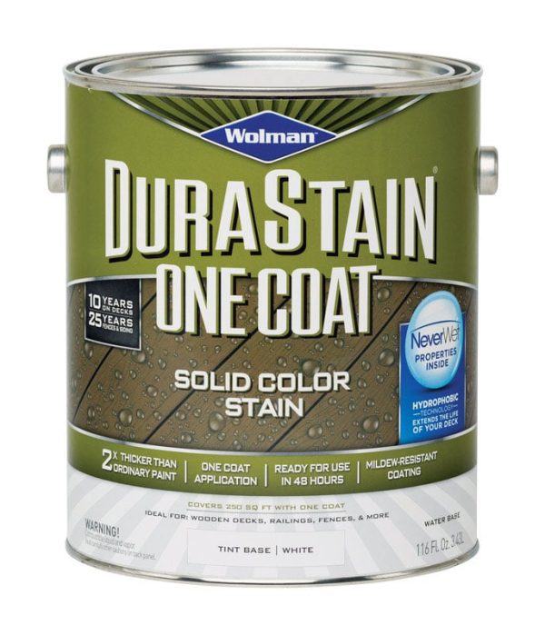 Wolman DuraStain One Coat Solid Tint White Base Wood Stain 1 gal