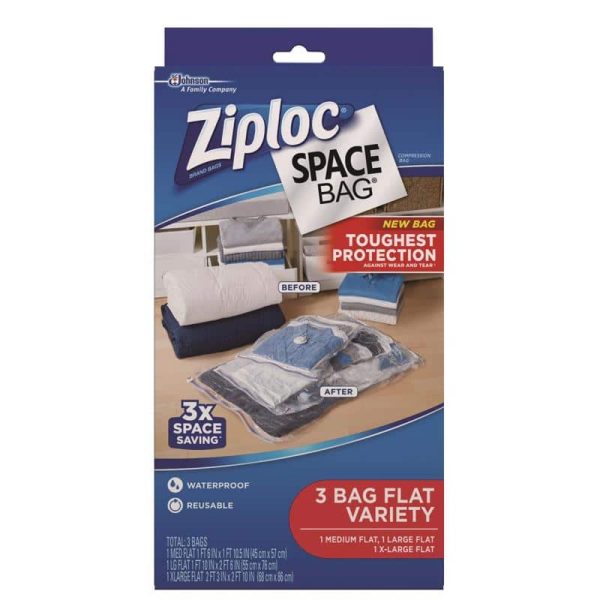 Ziploc Space Bag Various Sizes  Clear Storage Bag
