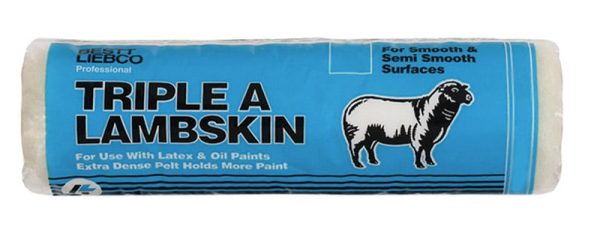 Bestt Liebco Triple A Lambskin 9 in. W X 3/4 in. S Paint Roller Cover 1 pk