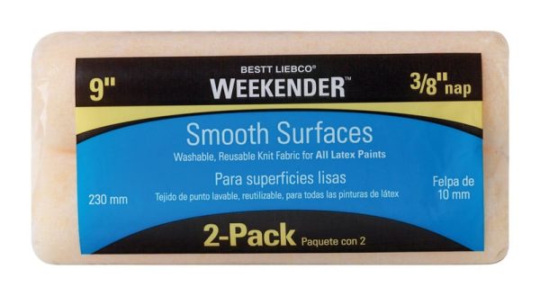 Bestt Liebco Weekender Polyester 9 in. W X 3/8 in. S Paint Roller Cover 2 pk