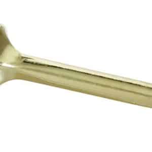 National Hardware 3.55 in. L Zinc w/Rubber Tip Brass Gold Rigid Door Stop Mounts to wall 0.99 in.