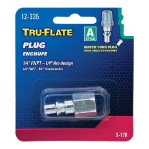 Tru-Flate Steel Air Plug 1/4 in. Female 1 pc