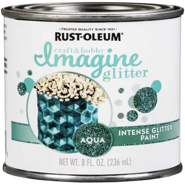 Rust-Oleum Imagine Glitter Aqua Water-Based Glitter Paint Interior 8 oz