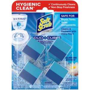 Soft Scrub Duo-Cubes Sapphire Waters Scent In-Tank Toliet Cleaner 7.04 oz Tablet