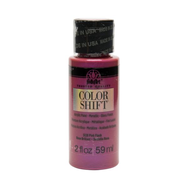 FolkArt Color Shift Metallic Pink Flash Hobby Paint 2 oz