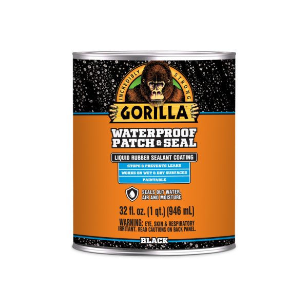 Gorilla Black Rubber-Based Liquid Rubber Waterproof Sealer 32 oz