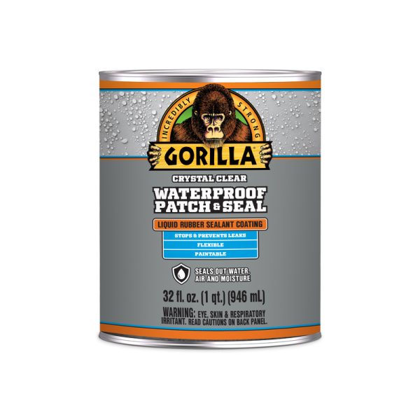 Gorilla Clear Rubber-Based Liquid Rubber Waterproof Sealer 32 oz