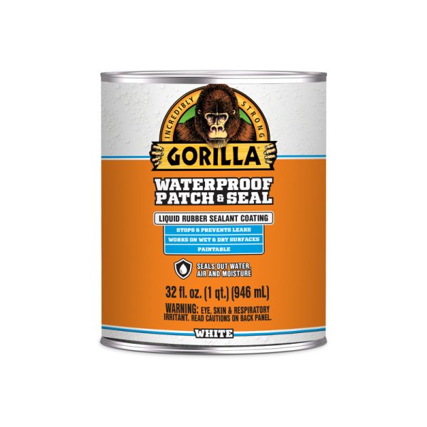Gorilla White Rubber-Based Liquid Rubber Waterproof Sealer 32 oz