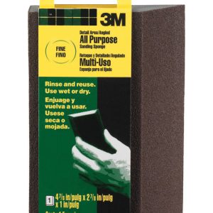 3M 4-7/8 in. L X 2-7/8 in. W X 1 in. Fine Angled Sanding Sponge