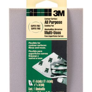 3M 5-1/2 in. L X 4-1/2 in. W X 3/16 in. Super Fine Contour Sanding Sponge