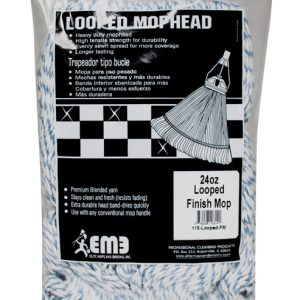 Elite Mops and Brooms 24 oz Looped Cotton/Synthetic Blend Mop Refill