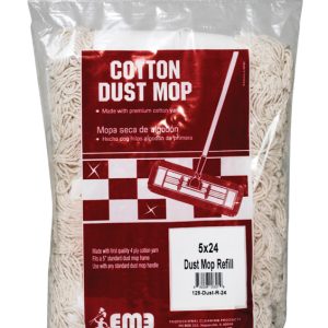 Elite Mops and Brooms 5"x24" Dust Cotton Mop Refill 1 pk