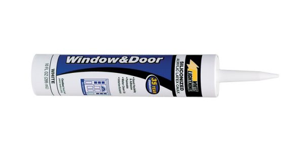 White Lightning White Siliconized Acrylic Latex Caulk Sealant 10 oz