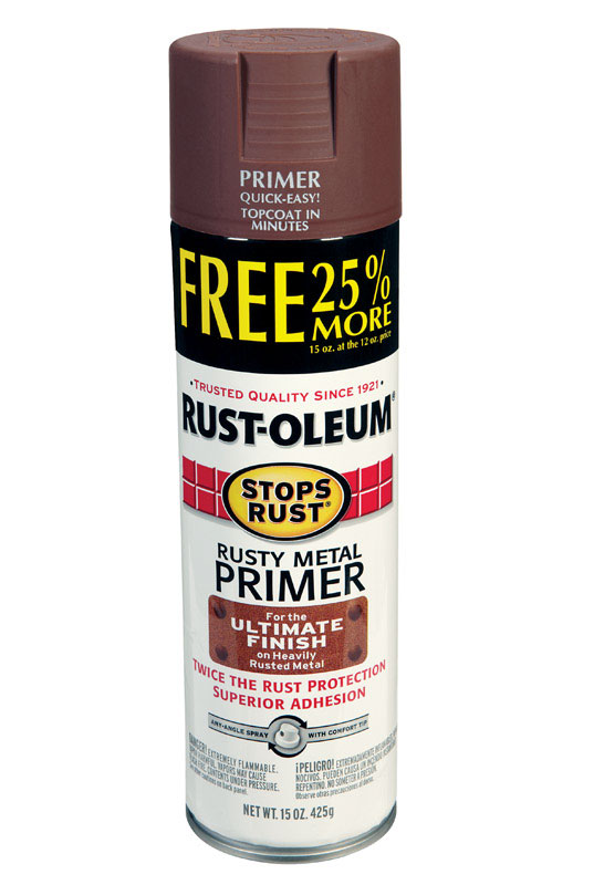 Rust-Oleum Stops Rust Brown Spray Primer 15 Oz - PaintPlace New York