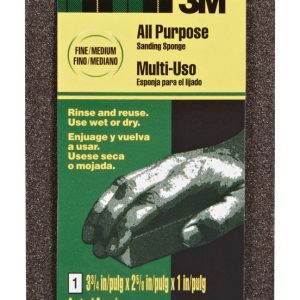 3M 38049 in. L X 39483 in. W X 1 in. Fine/Medium Wet/Dry Sanding Sponge