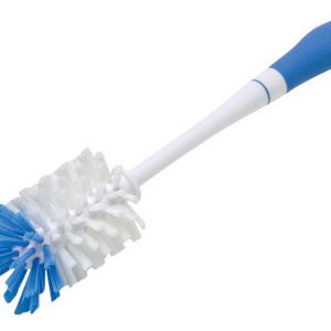 Quickie Home Pro 3 in. W Medium Bristle Plastic/Rubber Handle Bottle Brush