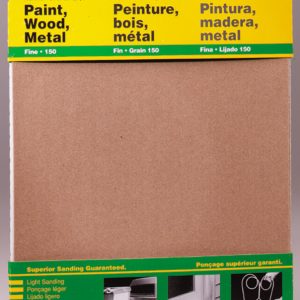3M 11 in. L X 9 in. W 150 Grit Aluminum Oxide Sandpaper 5 pk