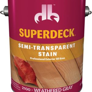 Superdeck Semi-Transparent Satin Weathered Gray Oil-Based Wood Stain 1 gal
