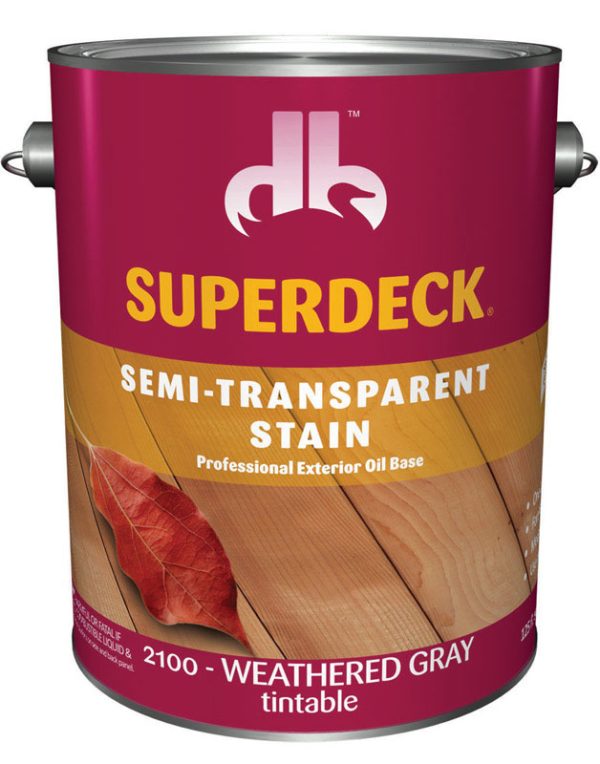 Superdeck Semi-Transparent Satin Weathered Gray Oil-Based Wood Stain 1 gal