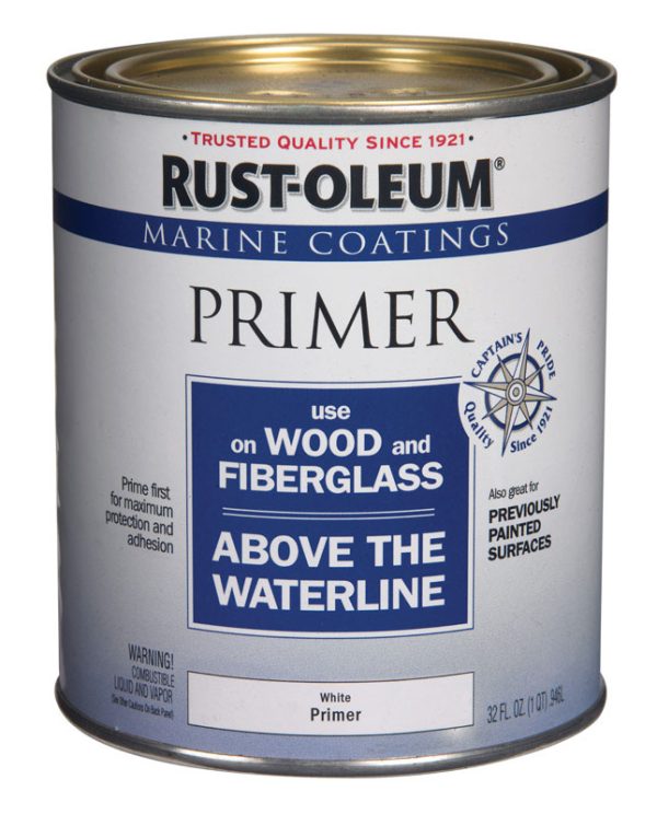 Rust-Oleum Marine Coatings  Wood & Fiberglass White Primer 1 qt