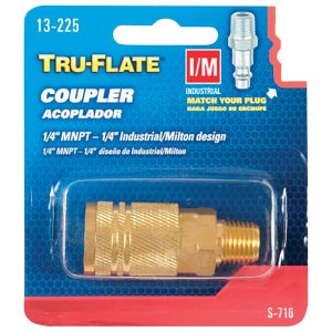 Tru-Flate Brass Quick Change Coupler 1/4 Male 1 pc