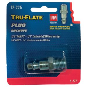Tru-Flate Steel Air Plug 1/4 in. Male 1 pc