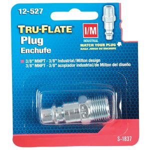Tru-Flate Steel Air Plug 3/8 in. Male 1 pc