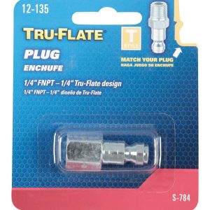 Tru-Flate Steel Air Plug 1/4 in. Female 1 pc