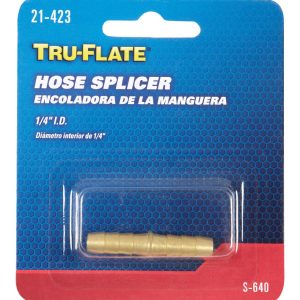 Tru-Flate Brass Hose Splicer 1/4 in. 1 pc