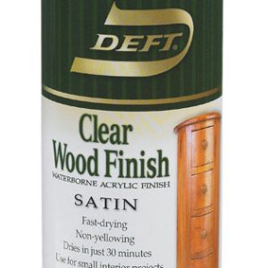 Deft Satin Clear Water-Based Acrylic Finish and Sealer 11.25 oz