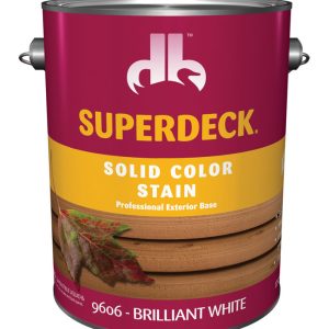 Superdeck Solid Flat Brilliant White Acrylic Latex Wood Stain 1 gal