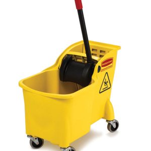 Rubbermaid Tandem 31 qt Wringer Bucket Yellow